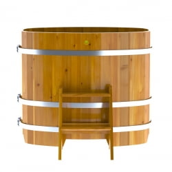 Купель Овальная Bentwood из натуральной лиственницы Рустик 0,76 х 1,16 х 1,0 м