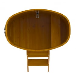 Купель Овальная Bentwood из натуральной лиственницы Рустик 0,76 х 1,16 х 1,1 м