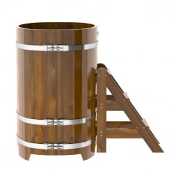 Купель Овальная Bentwood из морёной лиственницы Рустик 0,76 х 1,16 х 1,2 м