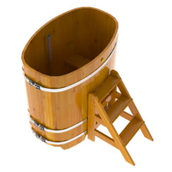 Купель Овальная Bentwood из натуральной лиственницы Рустик 0,76 х 1,16 х 1,2 м