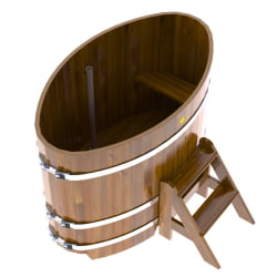 Купель Овальная Bentwood из морёной лиственницы Рустик 0,80 х 1,42 х 1,0 м