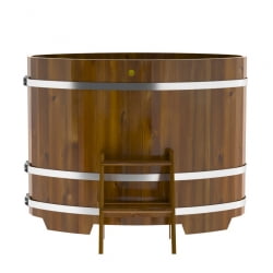 Купель Овальная Bentwood из морёной лиственницы Рустик 0,80 х 1,42 х 1,1 м