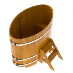 Купель Овальная Bentwood из натуральной лиственницы Рустик 0,80 х 1,42 х 1,1 м