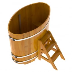 Купель Овальная Bentwood из натуральной лиственницы Рустик 0,80 х 1,42 х 1,2 м