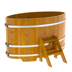 Купель Овальная Bentwood из натуральной лиственницы Рустик 0,92 х 1,66 х 1,0 м