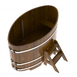 Купель Овальная Bentwood из морёной лиственницы Рустик 0,92 х 1,66 х 1,0 м