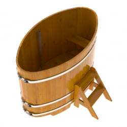 Купель Овальная Bentwood из натуральной лиственницы Рустик 0,92 х 1,66 х 1,1 м