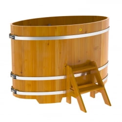 Купель Овальная Bentwood из натуральной лиственницы Рустик 0,92 х 1,66 х 1,1 м