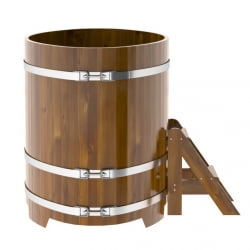 Купель Овальная Bentwood из морёной лиственницы Рустик 0,92 х 1,66 х 1,1 м