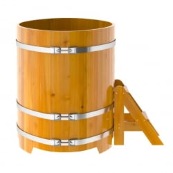 Купель Овальная Bentwood из натуральной лиственницы Рустик 0,92 х 1,66 х 1,1 м