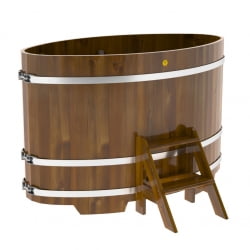 Купель Овальная Bentwood из морёной лиственницы Рустик 0,92 х 1,66 х 1,1 м