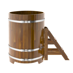 Купель Овальная Bentwood из морёной лиственницы Рустик 0,92 х 1,66 х 1,2 м