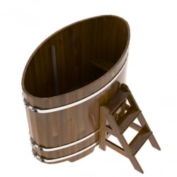 Купель Овальная Bentwood из морёной лиственницы Рустик 0,92 х 1,66 х 1,2 м