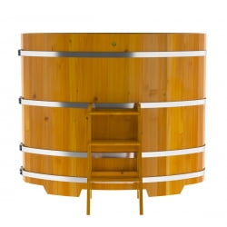 Купель Овальная Bentwood из натуральной лиственницы Рустик 0,92 х 1,66 х 1,4 м