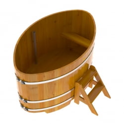 Купель Овальная Bentwood из натуральной лиственницы Рустик 1,08 х 1,75 х 1,0 м