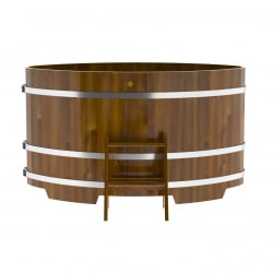 Купель Овальная Bentwood из морёной лиственницы Рустик 1,08 х 1,75 х 1,0 м