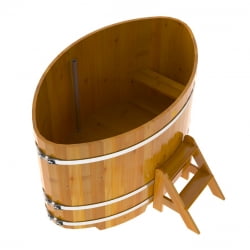 Купель Овальная Bentwood из натуральной лиственницы Рустик 1,08 х 1,75 х 1,1 м