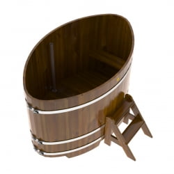 Купель Овальная Bentwood из морёной лиственницы Рустик 1,08 х 1,75 х 1,1 м