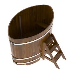 Купель Овальная Bentwood из морёной лиственницы Рустик 1,08 х 1,75 х 1,2 м