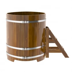 Купель Овальная Bentwood из морёной лиственницы Рустик 1,08 х 1,75 х 1,2 м