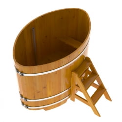 Купель Овальная Bentwood из натуральной лиственницы Рустик 1,08 х 1,75 х 1,2 м