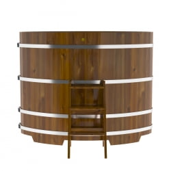 Купель Овальная Bentwood из морёной лиственницы Рустик 1,08 х 1,75 х 1,4 м