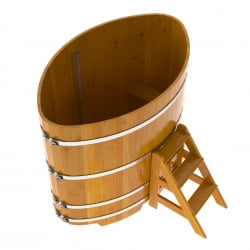 Купель Овальная Bentwood из натуральной лиственницы Рустик 1,08 х 1,75 х 1,4 м