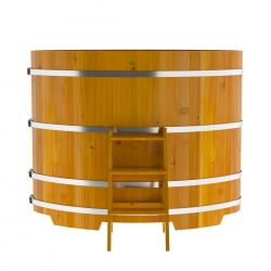 Купель Овальная Bentwood из натуральной лиственницы Рустик 1,08 х 1,75 х 1,4 м