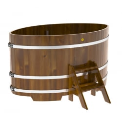 Купель Овальная Bentwood из морёной лиственницы Рустик 1,15 х 1,83 х 1,0 м