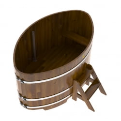 Купель Овальная Bentwood из морёной лиственницы Рустик 1,15 х 1,83 х 1,0 м