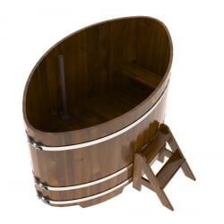 Купель Овальная Bentwood из морёной лиственницы Рустик 1,15 х 1,83 х 1,1 м