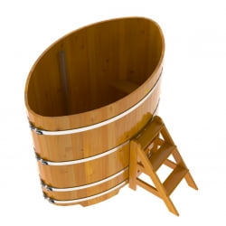 Купель Овальная Bentwood из натуральной лиственницы Рустик 1,15 х 1,83 х 1,4 м