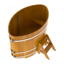 Купель Овальная Bentwood из натуральной лиственницы Рустик 1,02 х 1,68 х 1,1 м