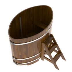 Купель Овальная Bentwood из морёной лиственницы Рустик 1,02 х 1,68 х 1,2 м