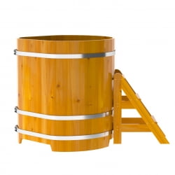 Купель Угловая Bentwood из натуральной лиственницы Рустик 1,03 х 1,03 х 1,2 м