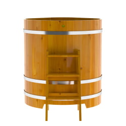 Купель Угловая Bentwood из натуральной лиственницы Рустик 1,03 х 1,03 х 1,2 м