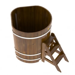 Купель Угловая Bentwood из морёной лиственницы Рустик 1,03 х 1,03 х 1,2 м