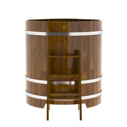 Купель Угловая Bentwood из морёной лиственницы Рустик 1,03 х 1,03 х 1,2 м