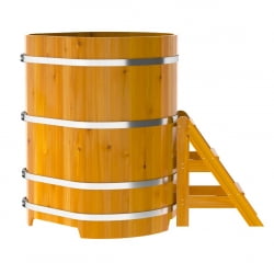 Купель Угловая Bentwood из натуральной лиственницы Рустик 1,03 х 1,03 х 1,4 м