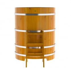 Купель Угловая Bentwood из натуральной лиственницы Рустик 1,03 х 1,03 х 1,4 м