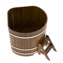 Купель Угловая Bentwood из морёной лиственницы Рустик 1,19 х 1,19 х 1,1 м