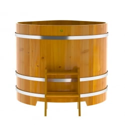 Купель Угловая Bentwood из натуральной лиственницы Рустик 1,19 х 1,19 х 1,1 м