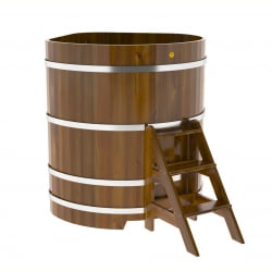 Купель Угловая Bentwood из морёной лиственницы Рустик 1,19 х 1,19 х 1,4 м
