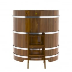 Купель Угловая Bentwood из морёной лиственницы Рустик 1,19 х 1,19 х 1,4 м
