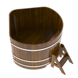 Купель Угловая Bentwood из морёной лиственницы Рустик 1,37 х 1,37 х 1,0 м