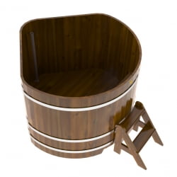 Купель Угловая Bentwood из морёной лиственницы Рустик 1,37 х 1,37 х 1,1 м
