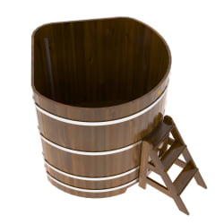 Купель Угловая Bentwood из морёной лиственницы Рустик 1,37 х 1,37 х 1,4 м