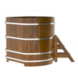 Купель Угловая Bentwood из морёной лиственницы Рустик 1,37 х 1,37 х 1,4 м