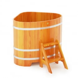 Купель угловая Bentwood из лиственницы 1,10х1,10 h=1,0 (лиственница натуральная), Премиум