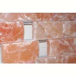 Кирпич из гималайской соли колотый 20x10x5 см., с пазом для монтажа